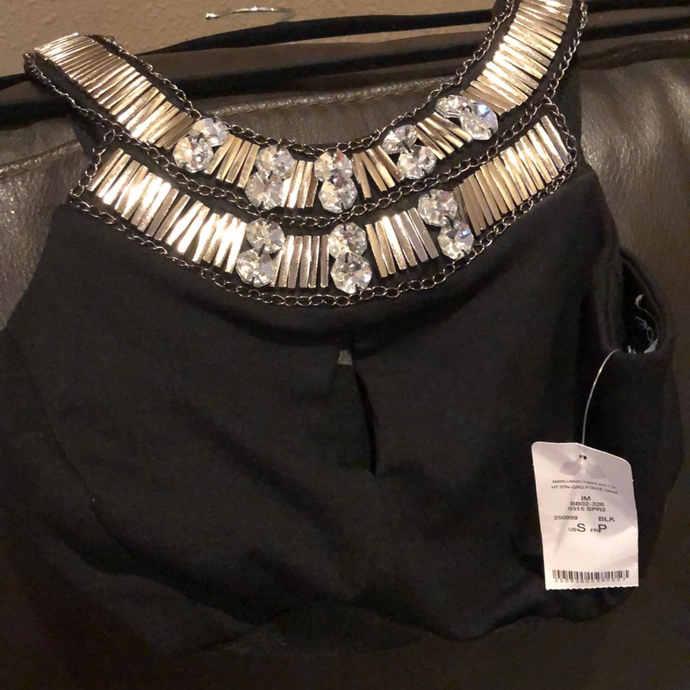 Bebe  Embellished Ponte Bra Top